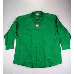 Daniel Ellissa Mens Classic Green Dress Shirt 21.5‎ 37-38 Big & Tall DS3001 NWT